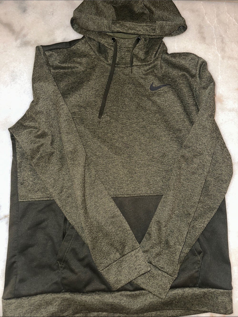 Nike Men's Olive/Black Crewneck Hoodie